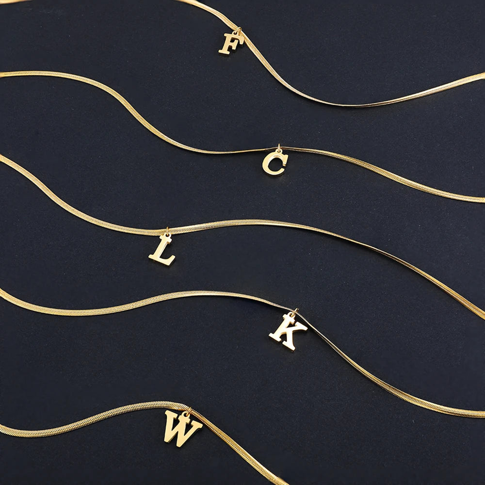 Luminel A-Z Alphabet Gold Plated Necklace