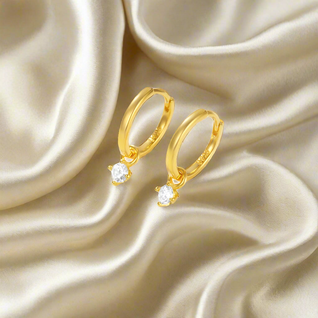 Beatrice Zircon Hoop Earrings