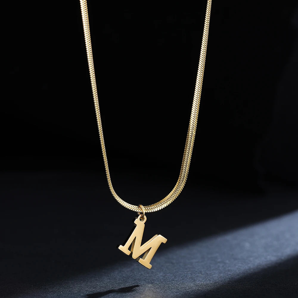 Luminel A-Z Alphabet Gold Plated Necklace