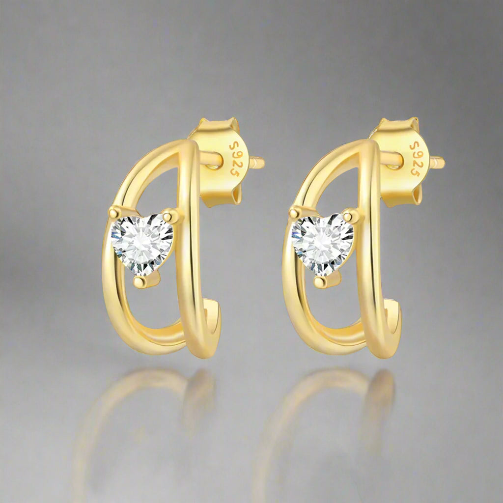 Mirna double zirconia Earrings