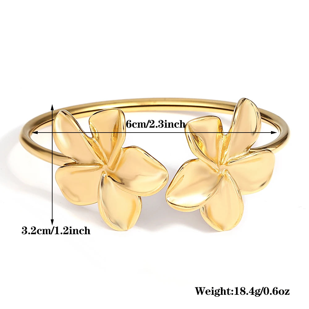 Lindhamn Double Flower Cuff Bracelet