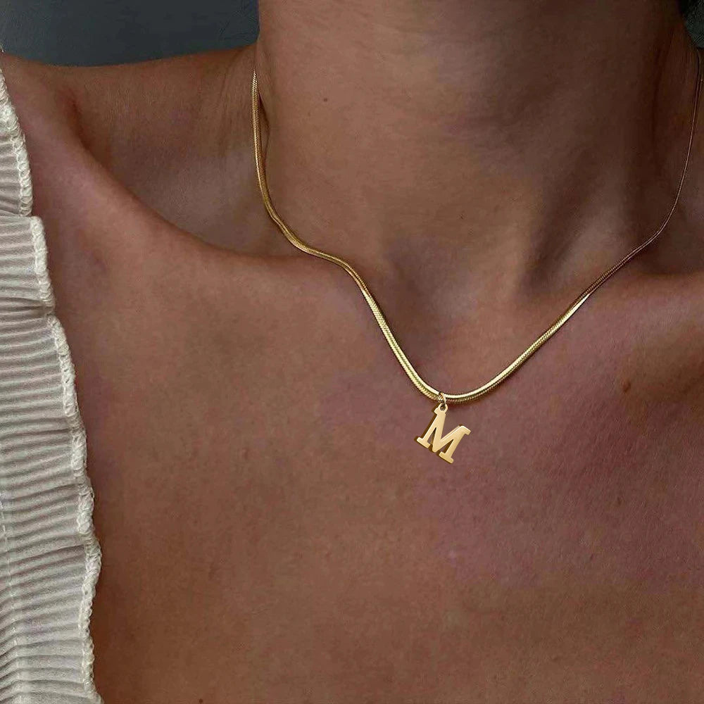 Luminel A-Z Alphabet Gold Plated Necklace