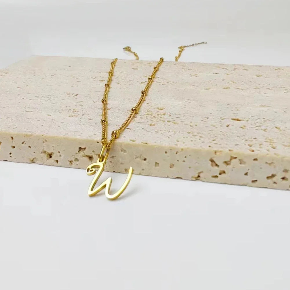 Hydra A-Z Letter Pendant Necklace