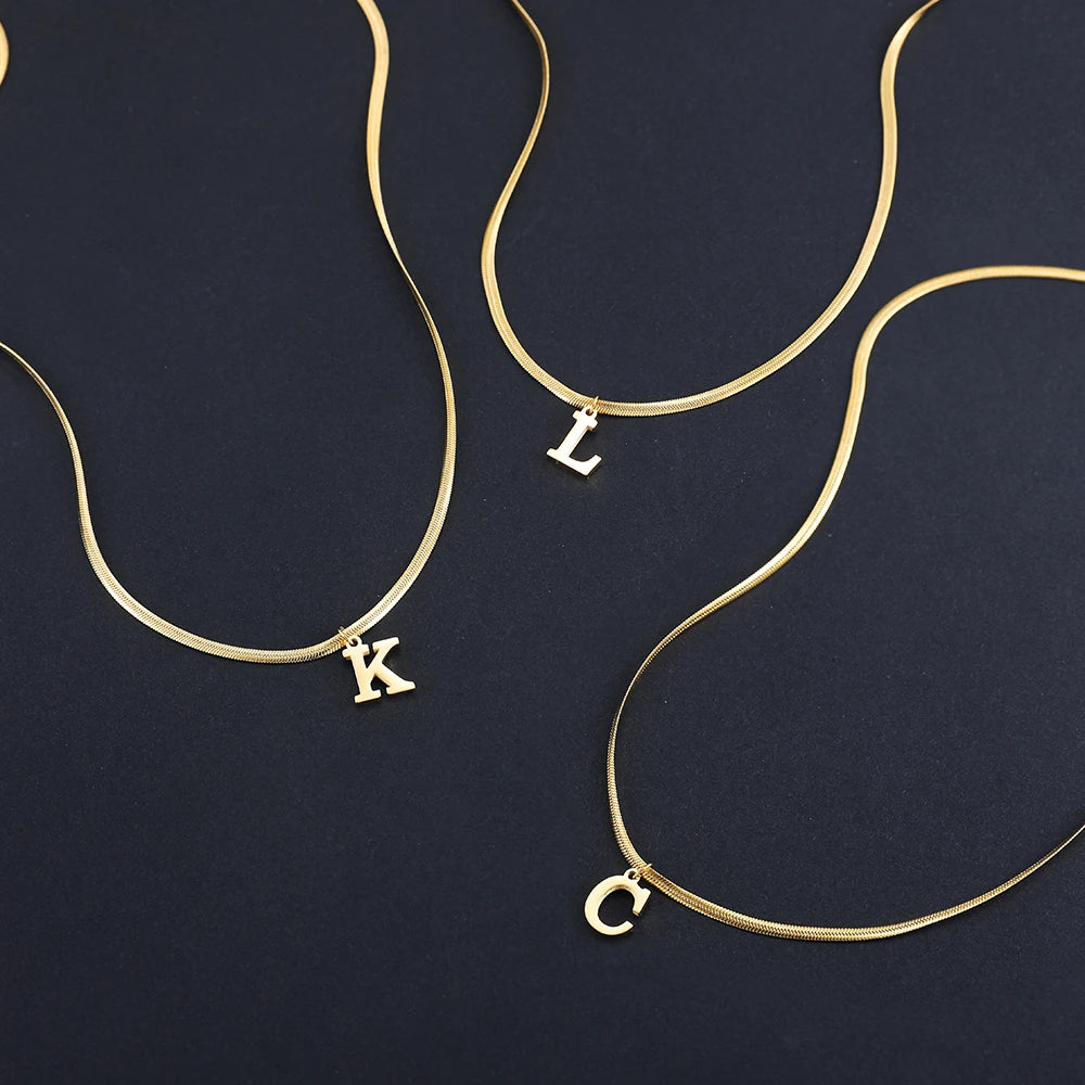 Luminel A-Z Alphabet Gold Plated Necklace