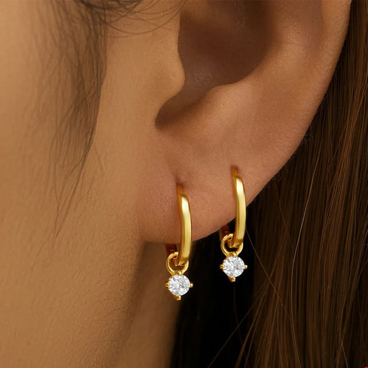 Beatrice Zircon Hoop Earrings